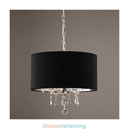 Moderne eigentijdse trommelkristal mini-stijl chromen kroonluchter