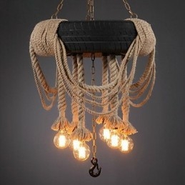 Vintage schilderij plastic hanglamp