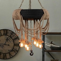 Vintage schilderij plastic hanglamp