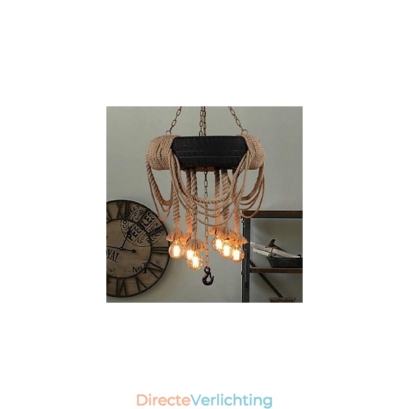 Vintage schilderij plastic hanglamp