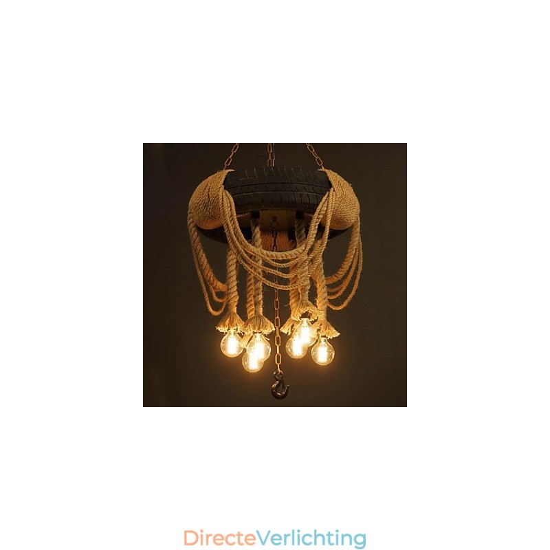 Vintage schilderij plastic hanglamp