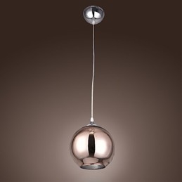 60 Moderne, eigentijdse Globe-gegalvaniseerde metalen hanglamp