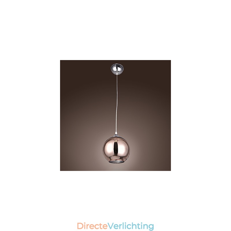 60 Moderne, eigentijdse Globe-gegalvaniseerde metalen hanglamp