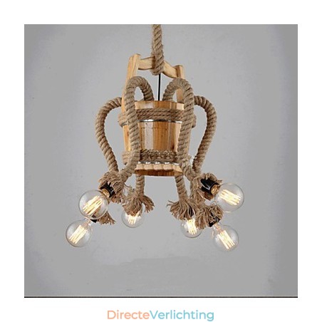 Houten Vat Kroonluchter Creatieve Lamp