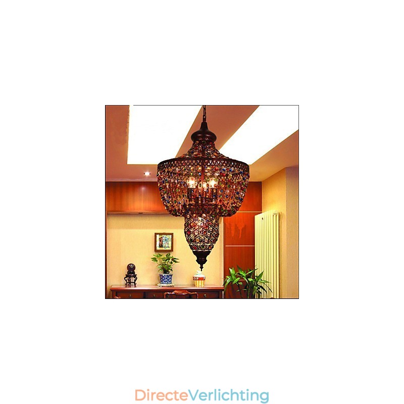 Mediterrane Kleur Kristallen Lamp Zuidoost-Azië Zwart Licht