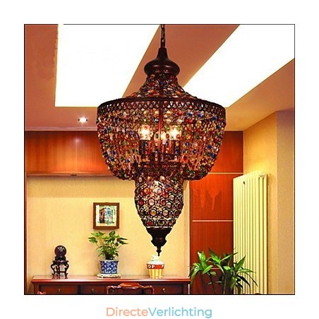 Mediterrane Kleur Kristallen Lamp Zuidoost-Azië Zwart Licht