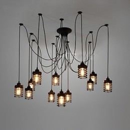 Vintage Edison Multiple Verstelbare DIY Plafondlamp Hanglamp Kroonluchter Moderne Chic Industriële Eetkamer