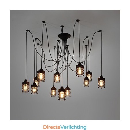 Vintage Edison Multiple Verstelbare DIY Plafondlamp Hanglamp Kroonluchter Moderne Chic Industriële Eetkamer Vintage Edison Multiple Verstelbare DIY Plafondlamp Hanglamp Kroonluchter Moderne Chic Industriële Eetkamer