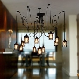Vintage Edison Multiple Verstelbare DIY Plafondlamp Hanglamp Kroonluchter Moderne Chic Industriële Eetkamer