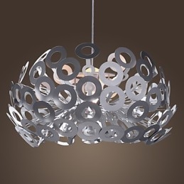 Moderne hanglamp in cirkelvormige lampenkap