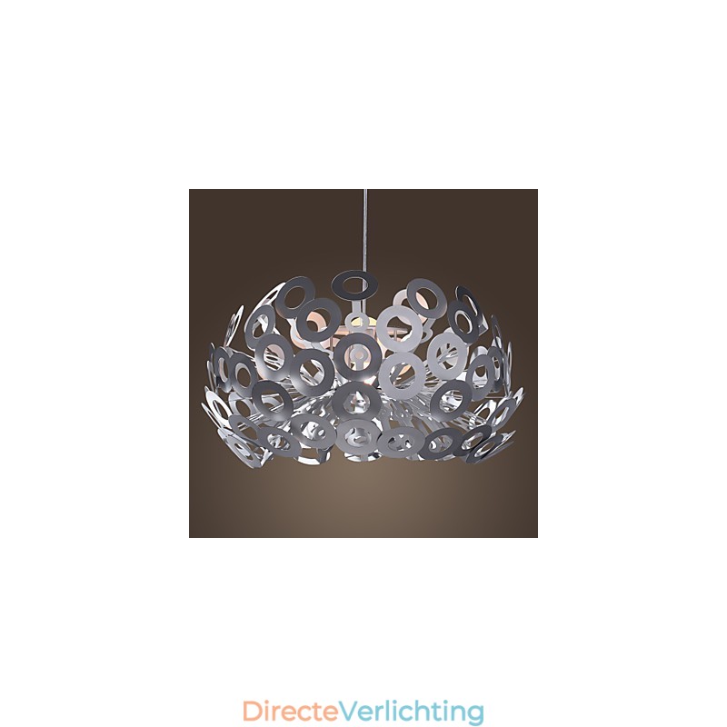 Moderne hanglamp in cirkelvormige lampenkap
