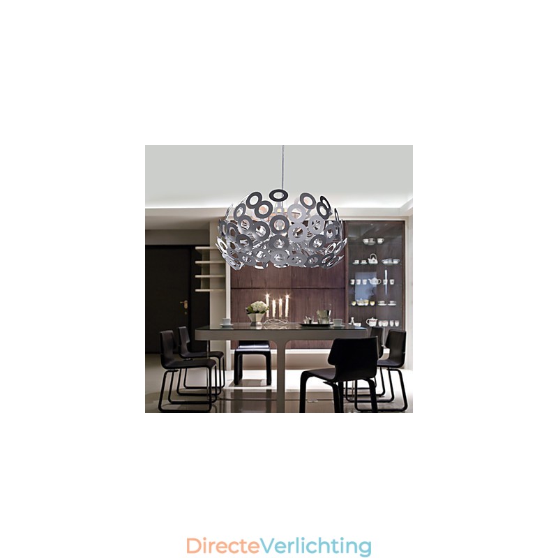Moderne hanglamp in cirkelvormige lampenkap