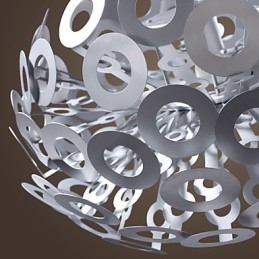 Moderne hanglamp in cirkelvormige lampenkap