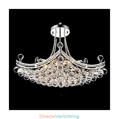 Moderne, eigentijdse kristallen, gegalvaniseerde metalen hanglamp Moderne, eigentijdse kristallen, gegalvaniseerde metalen hanglamp