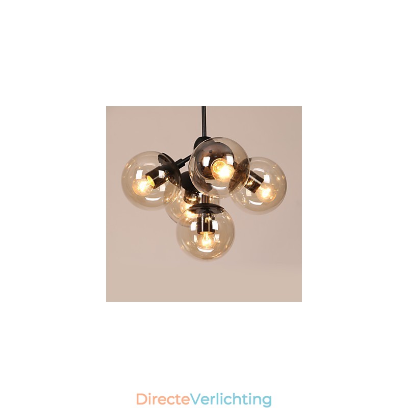 Kroonluchter 5 lampen Glazen bol lampen Retro Buiten Garage Metaal