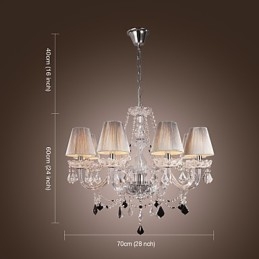Kroonluchter Kristal Luxe Modern Wonen 8 Lampen