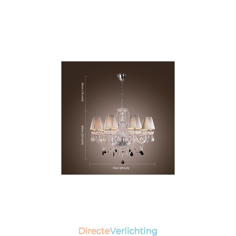 Kroonluchter Kristal Luxe Modern Wonen 8 Lampen