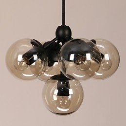 Kroonluchter 5 lampen Glazen bol lampen Retro Buiten Garage Metaal