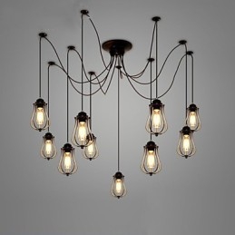 Vintage Edison Multiple Verstelbare DIY Plafondlamp Hanglamp Kroonluchter Moderne Chic Industriële Eetkamer