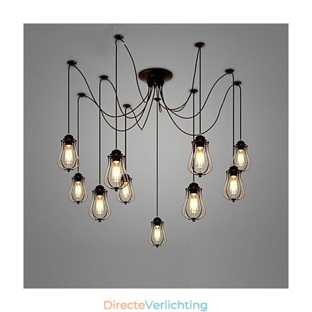 Vintage Edison Multiple Verstelbare DIY Plafondlamp Hanglamp Kroonluchter Moderne Chic Industriële Eetkamer Vintage Edison Multiple Verstelbare DIY Plafondlamp Hanglamp Kroonluchter Moderne Chic Industriële Eetkamer