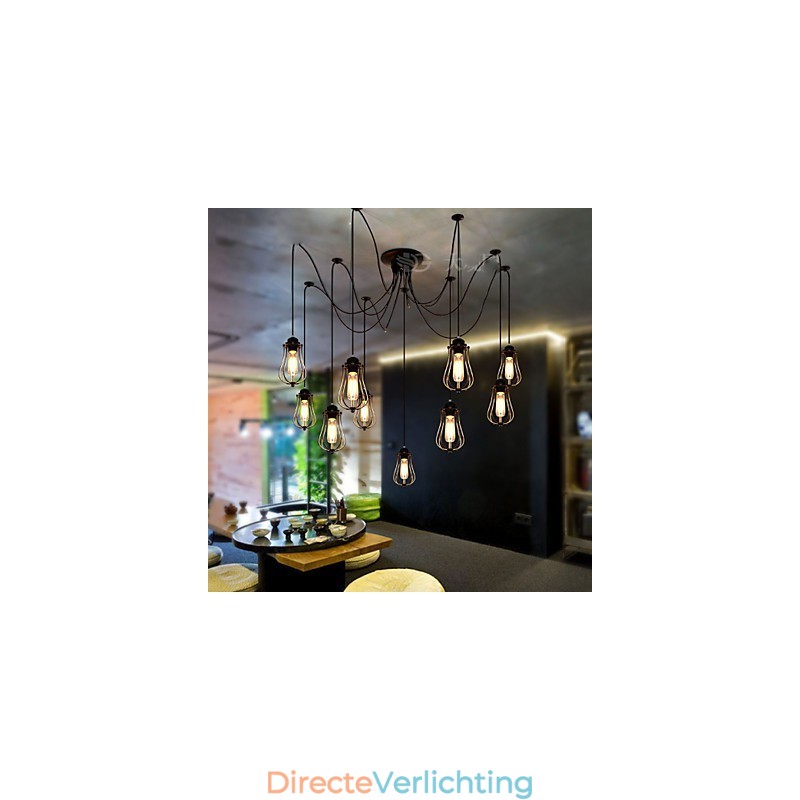 Vintage Edison Multiple Verstelbare DIY Plafondlamp Hanglamp Kroonluchter Moderne Chic Industriële Eetkamer