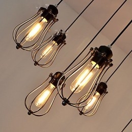 Vintage Edison Multiple Verstelbare DIY Plafondlamp Hanglamp Kroonluchter Moderne Chic Industriële Eetkamer
