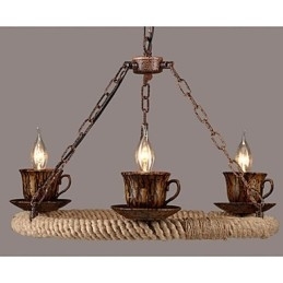Keramische Industrie Wind Rope Kroonluchter RetroLron Kroonluchter Simple3