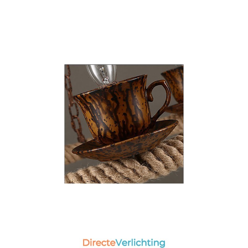Keramische Industrie Wind Rope Kroonluchter RetroLron Kroonluchter Simple3