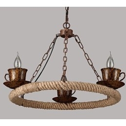 Keramische Industrie Wind Rope Kroonluchter RetroLron Kroonluchter Simple3