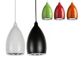 Moderne, eigentijdse metalen hanglamp met wereldbolschildering