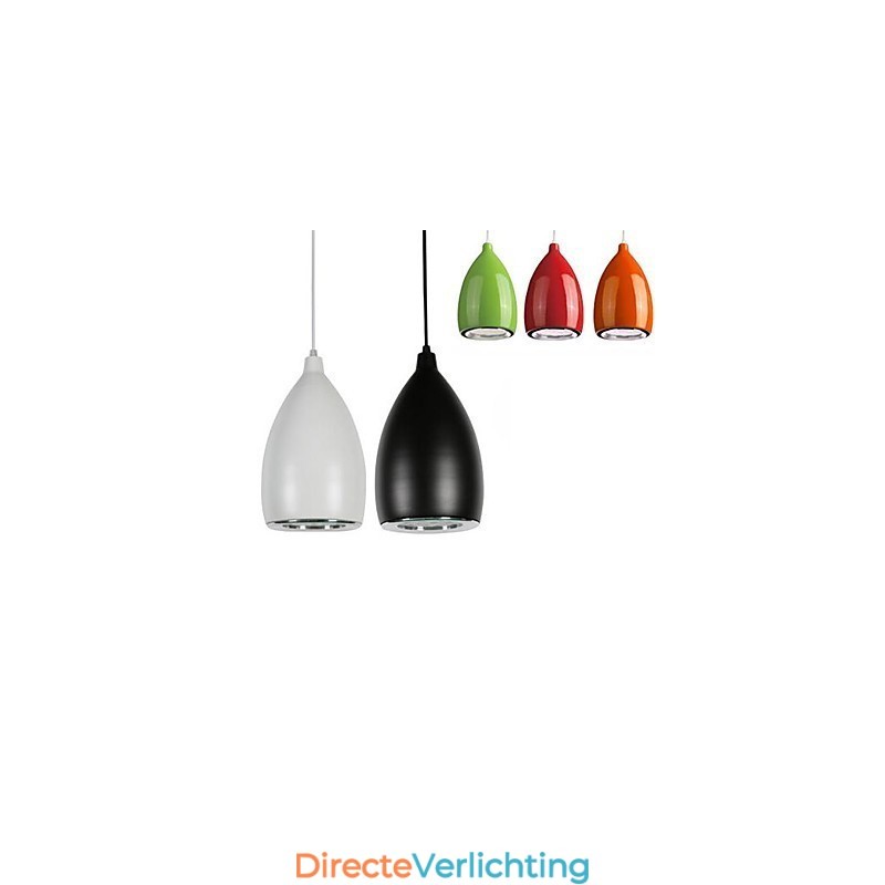 Moderne, eigentijdse metalen hanglamp met wereldbolschildering