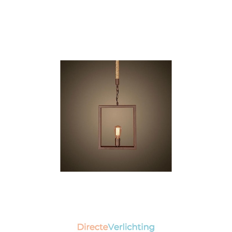 Traditionele klassieke rustieke lodge vintage retro landelijke metalen hanglamp