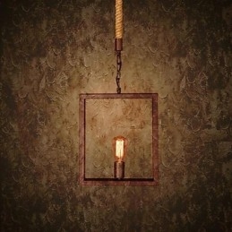 Traditionele klassieke rustieke lodge vintage retro landelijke metalen hanglamp