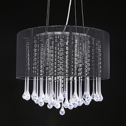 Trommel Hanglamp Moderne 4 Lichten Winding Lampenkap Kristallen Kroonluchter Kroonluchter Modern Minimalistisch Ontwerp