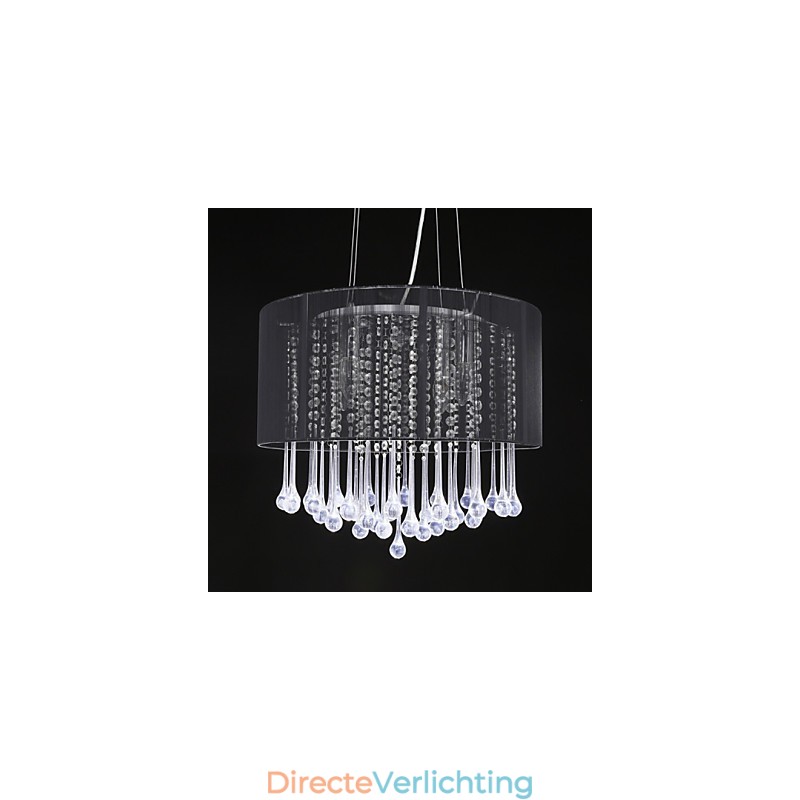 Trommel Hanglamp Moderne 4 Lichten Winding Lampenkap Kristallen Kroonluchter Kroonluchter Modern Minimalistisch Ontwerp