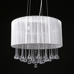 Trommel Hanglamp Moderne 4 Lichten Winding Lampenkap Kristallen Kroonluchter Kroonluchter Modern Minimalistisch Ontwerp