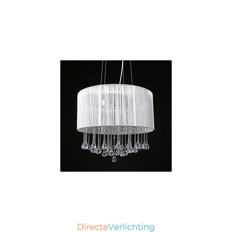 Trommel Hanglamp Moderne 4 Lichten Winding Lampenkap Kristallen Kroonluchter Kroonluchter Modern Minimalistisch Ontwerp
