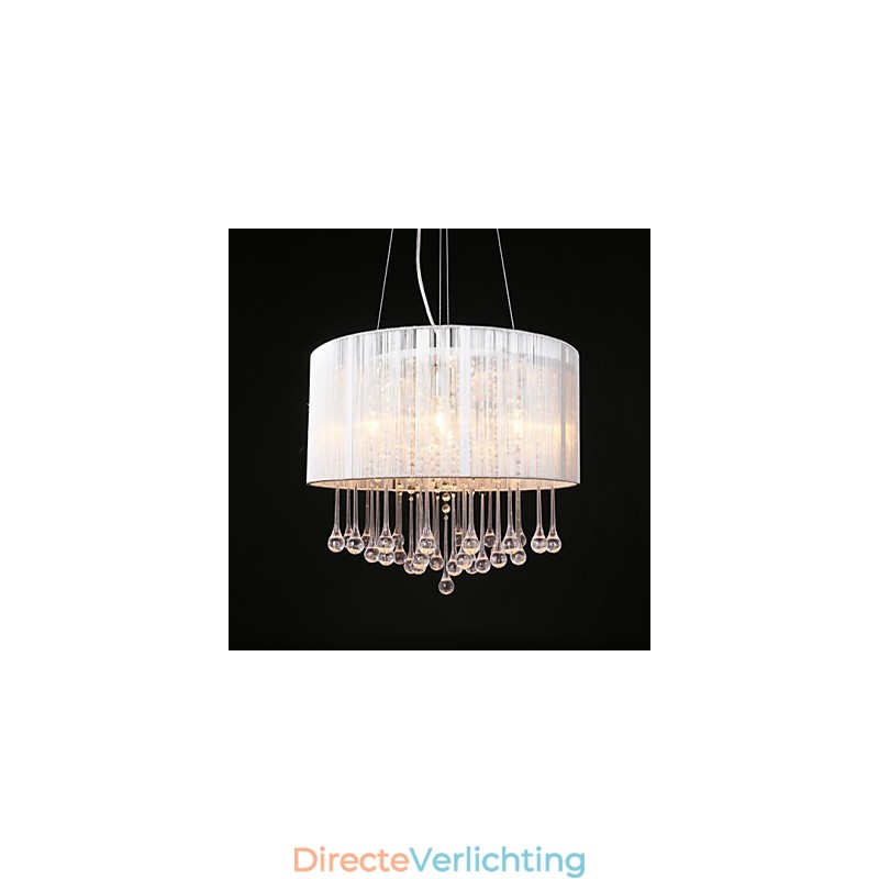 Trommel Hanglamp Moderne 4 Lichten Winding Lampenkap Kristallen Kroonluchter Kroonluchter Modern Minimalistisch Ontwerp