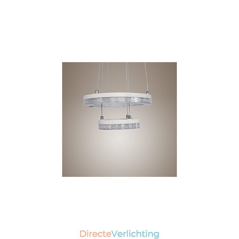 Kristallen hanglamp De letter "C" vorm Moderne lamp Twee ringen
