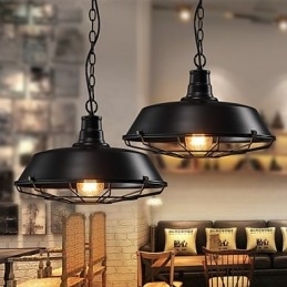 Hanglampen Amerikaans Landelijk Retro Smeedijzer Hedendaags en Gecontracteerd Magazijn Hanglamp