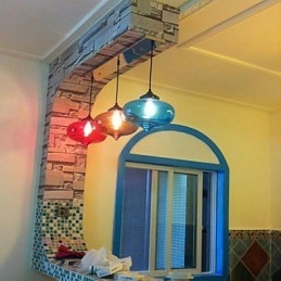 Bubble Design Hanglamp 1 Licht met Transparante Kap