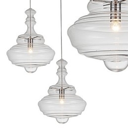 Artistieke hanglamp 1 licht moderne eenvoud kleurloos helder glas