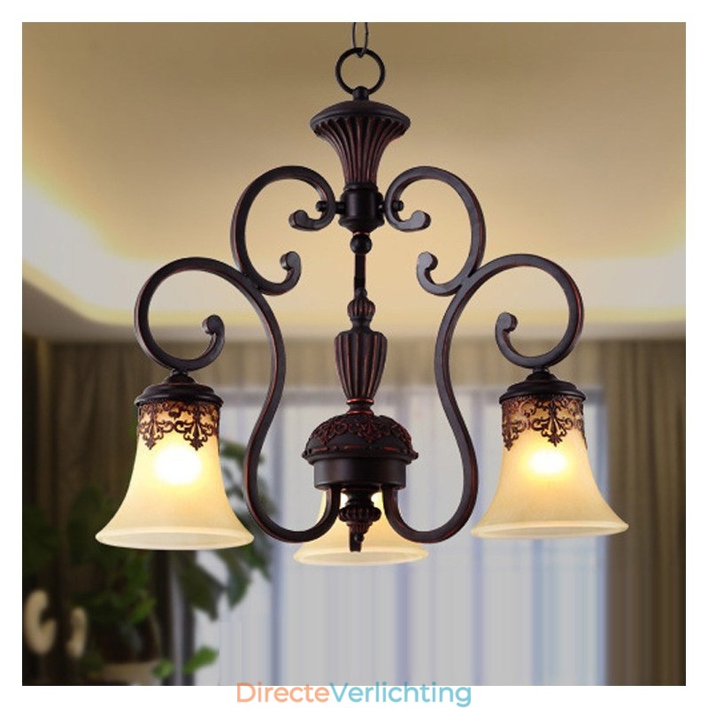Vintage Country Island Schilderij Metalen Kroonluchter Flush Mount
