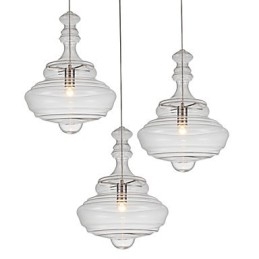 Artistieke hanglamp 1 licht moderne eenvoud kleurloos helder glas