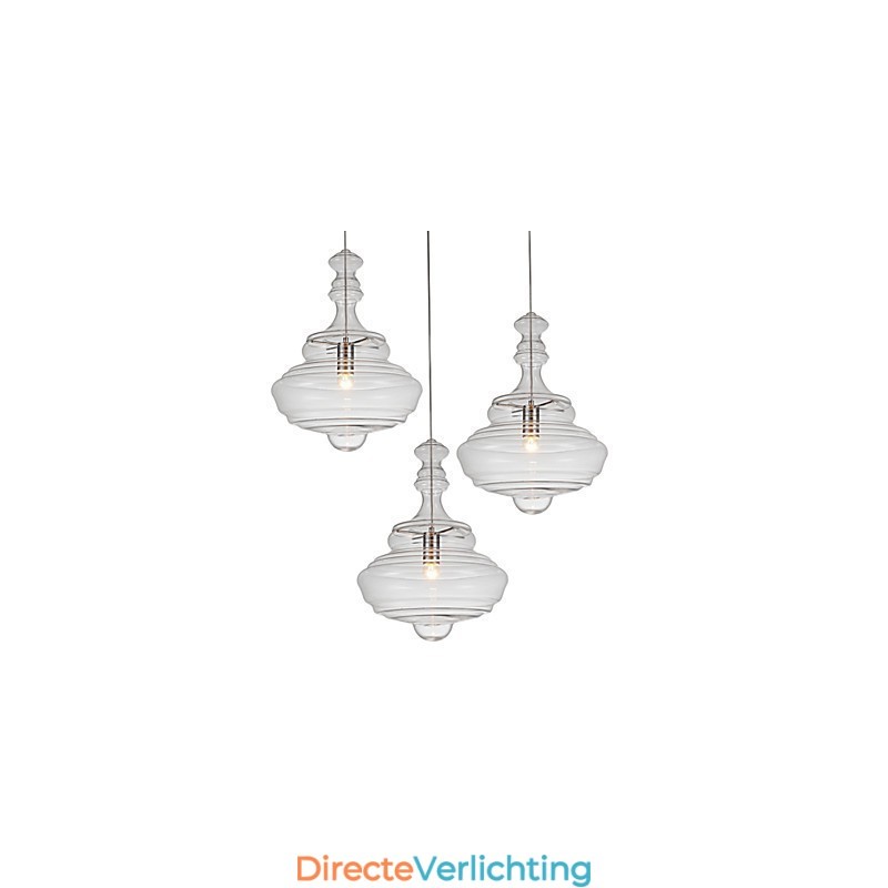Artistieke hanglamp 1 licht moderne eenvoud kleurloos helder glas
