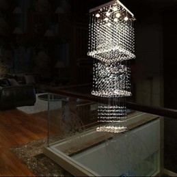 Plafond Kristallen Hanglampen Verlichting 8 Lampen Moderne Luxe Zilveren Canpoy K9 Helder Kristal Armaturen