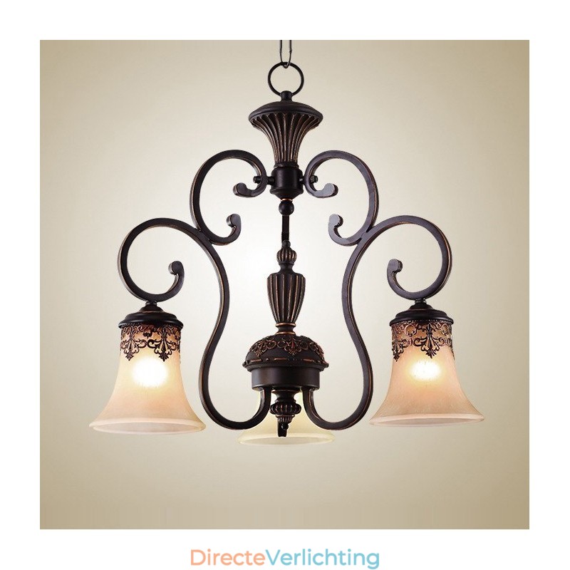 Vintage Country Island Schilderij Metalen Kroonluchter Flush Mount