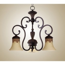 Vintage Country Island Schilderij Metalen Kroonluchter Flush Mount