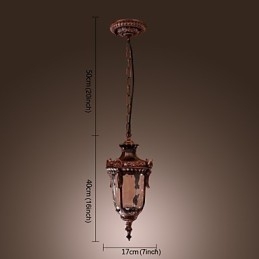 Antiek geïnspireerde hanglamp met 1 lichtbron