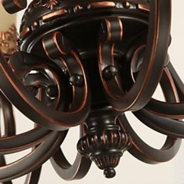 Vintage Country Island Schilderij Metalen Kroonluchter Flush Mount